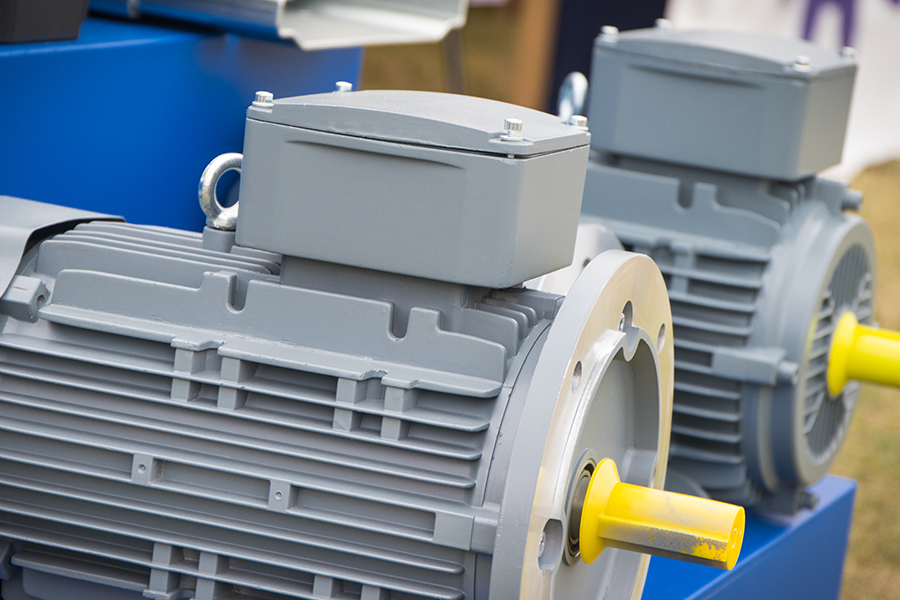 Detalle del motor eléctrico. Parte de maquinaria eléctrica